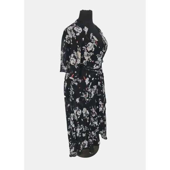 City Chic Women Hight Low Real Wrap Maxi Ruffle Dress Plus L/20 No Camisole 284A - Picture 2 of 7